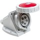 Image de Prise murale rouge CEE 3x16A, 400V, IP67